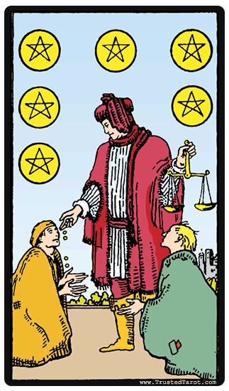 Six Of Pentacles Card