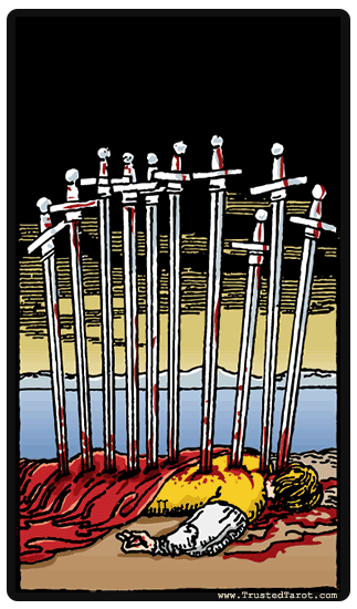 Ten Of Swords Card