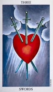 Three Of Swords Card