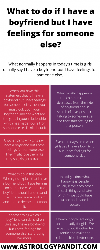 I have a boyfriend but I have feelings for someone else info graphics