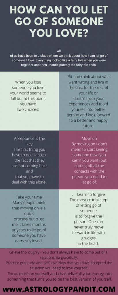 How can you let go of someone you love? infographics