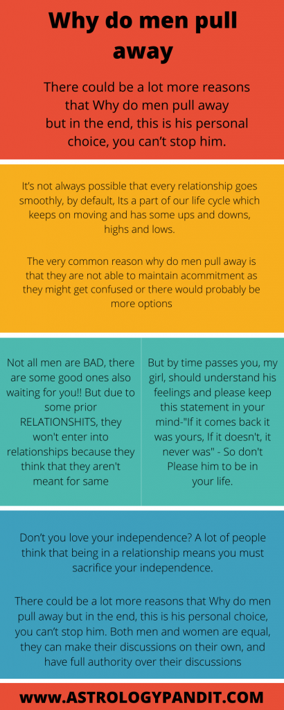 Why do men pull away infographics