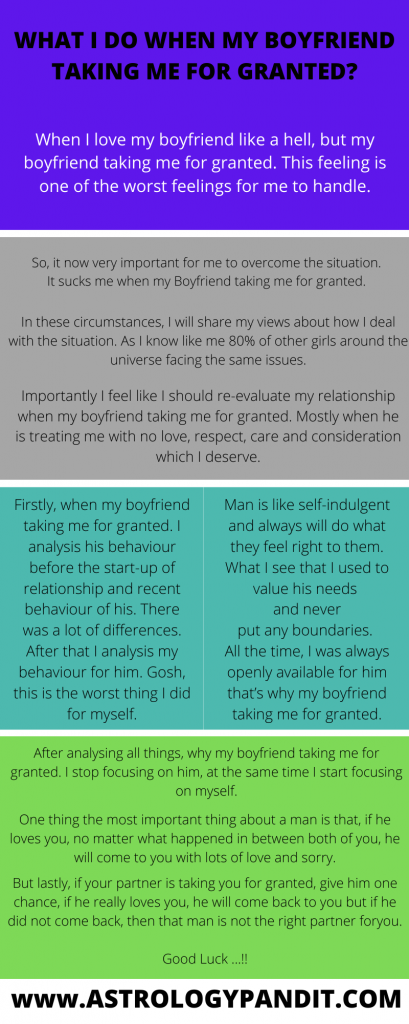 boyfriend taking me for granted infographic