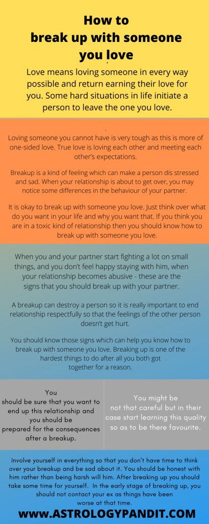 How to break up with someone you love infographics