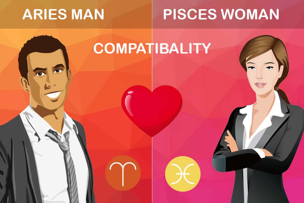 Aries man Pisces woman compatibility in love online
