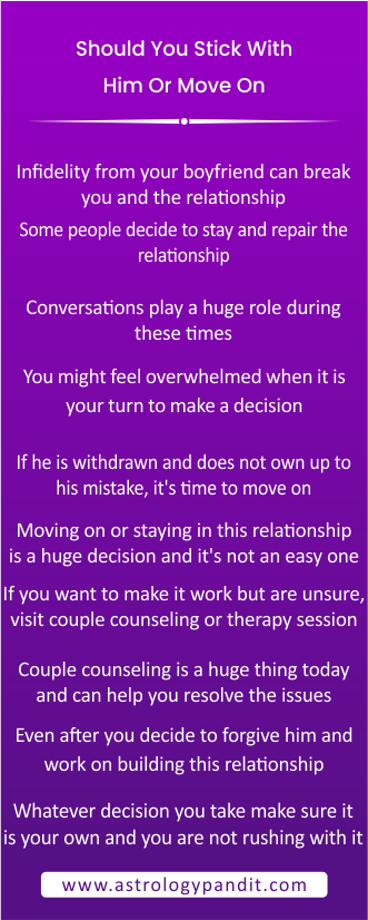 Should you stick with him or move on info graphic