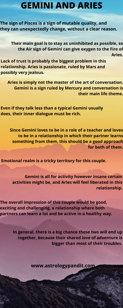 gemini man aries woman compatibility