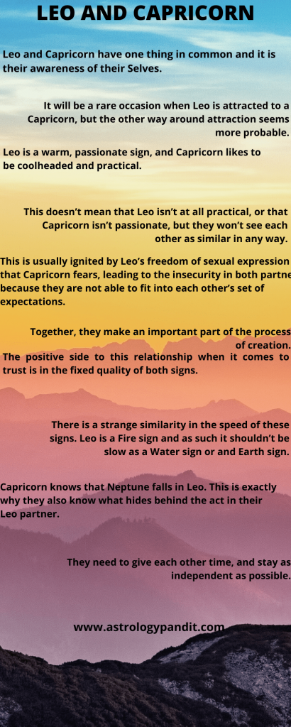 leo man capricorn woman compatibility