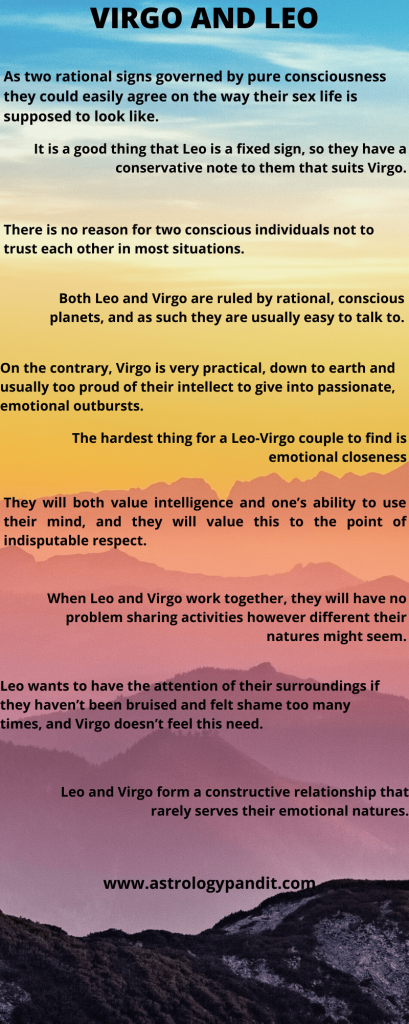 Virgo man leo woman compatibility