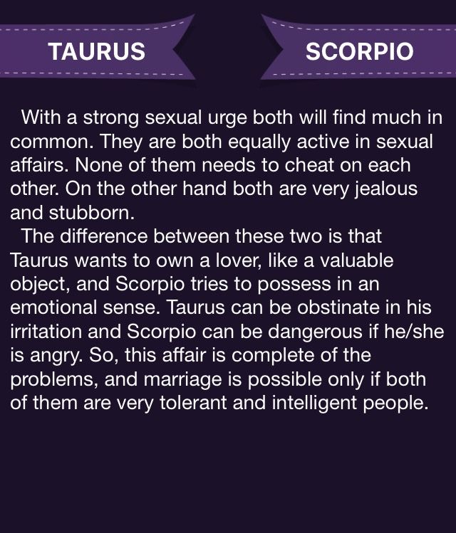Taurus man Scorpio woman compatibility in love online