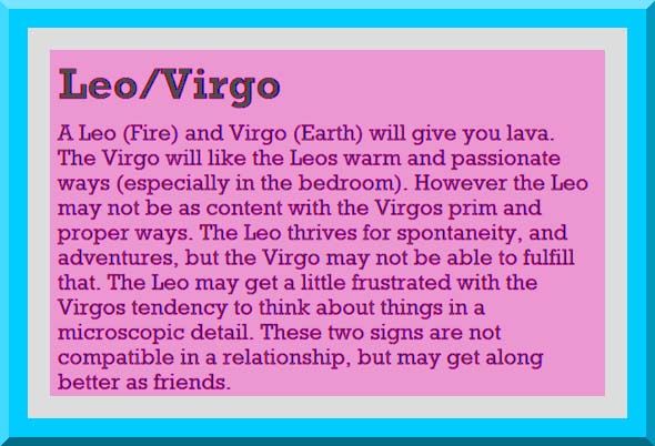 Virgo man Leo woman compatibility in love online