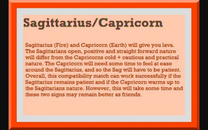 Capricorn man Sagittarius woman compatibility in love