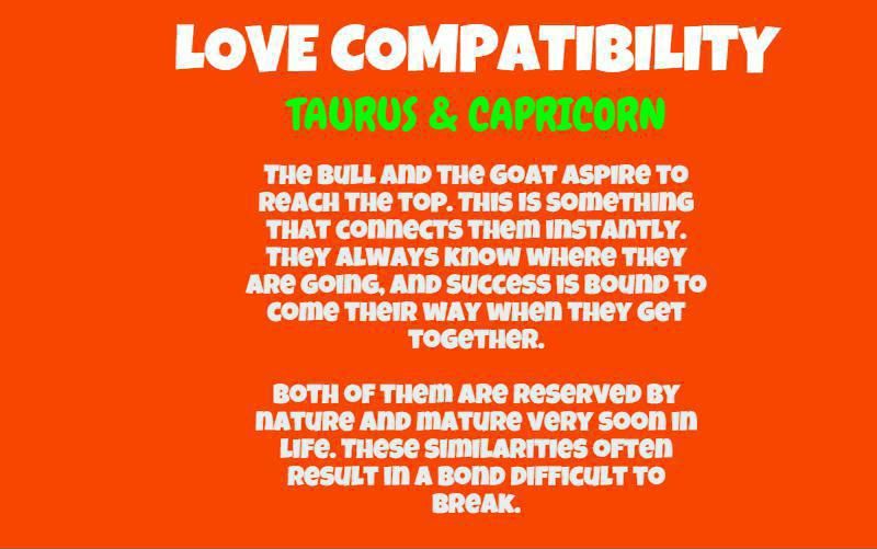 Capricorn man Taurus woman compatibility in love