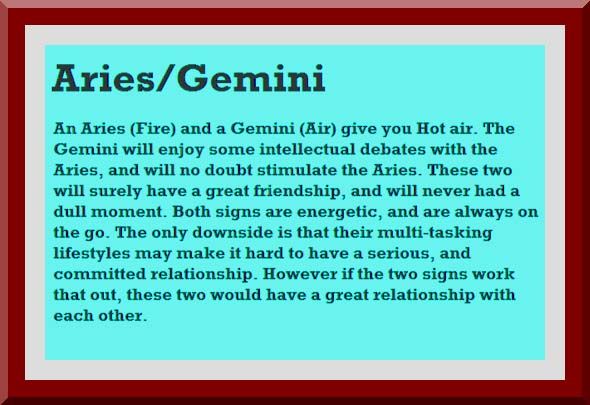 gemini man aries woman compability