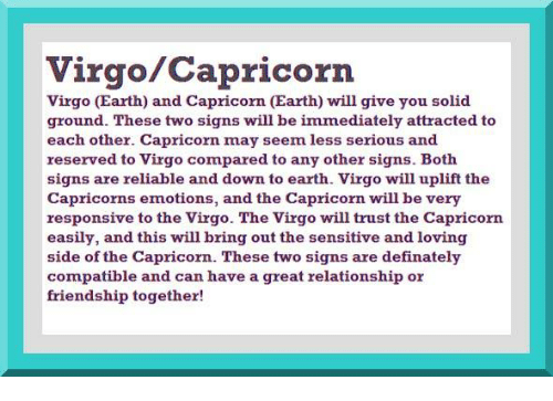 Capricorn man Virgo woman compatibility in love