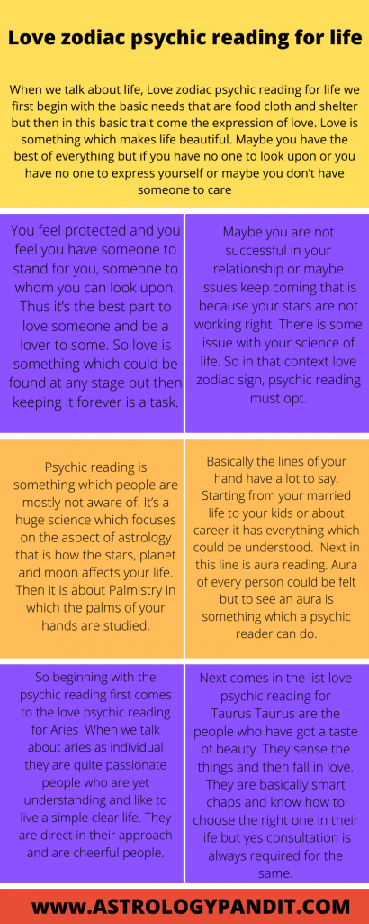 love zodiac psychic reading