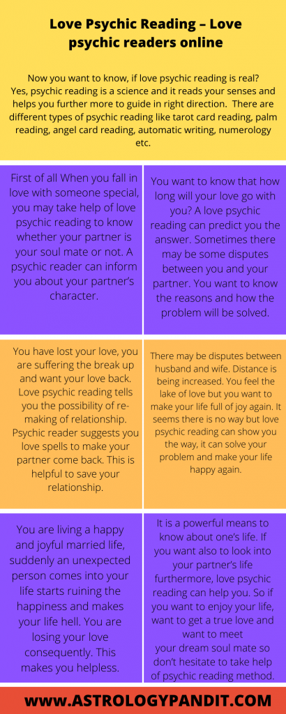 Love Psychic Reading - Love psychic readers online