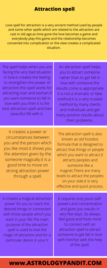 Attraction spells to attract someone