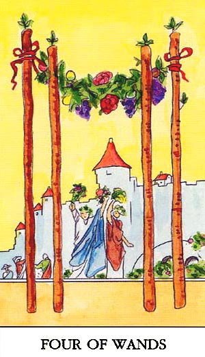 Four Of Wands Card